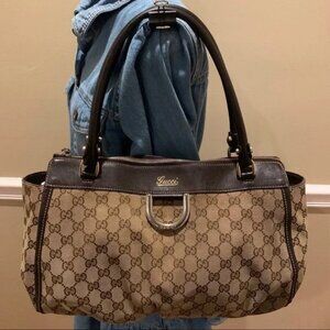 GUCCI | Authentic Gucci GG Monogram Large D Ring Tote